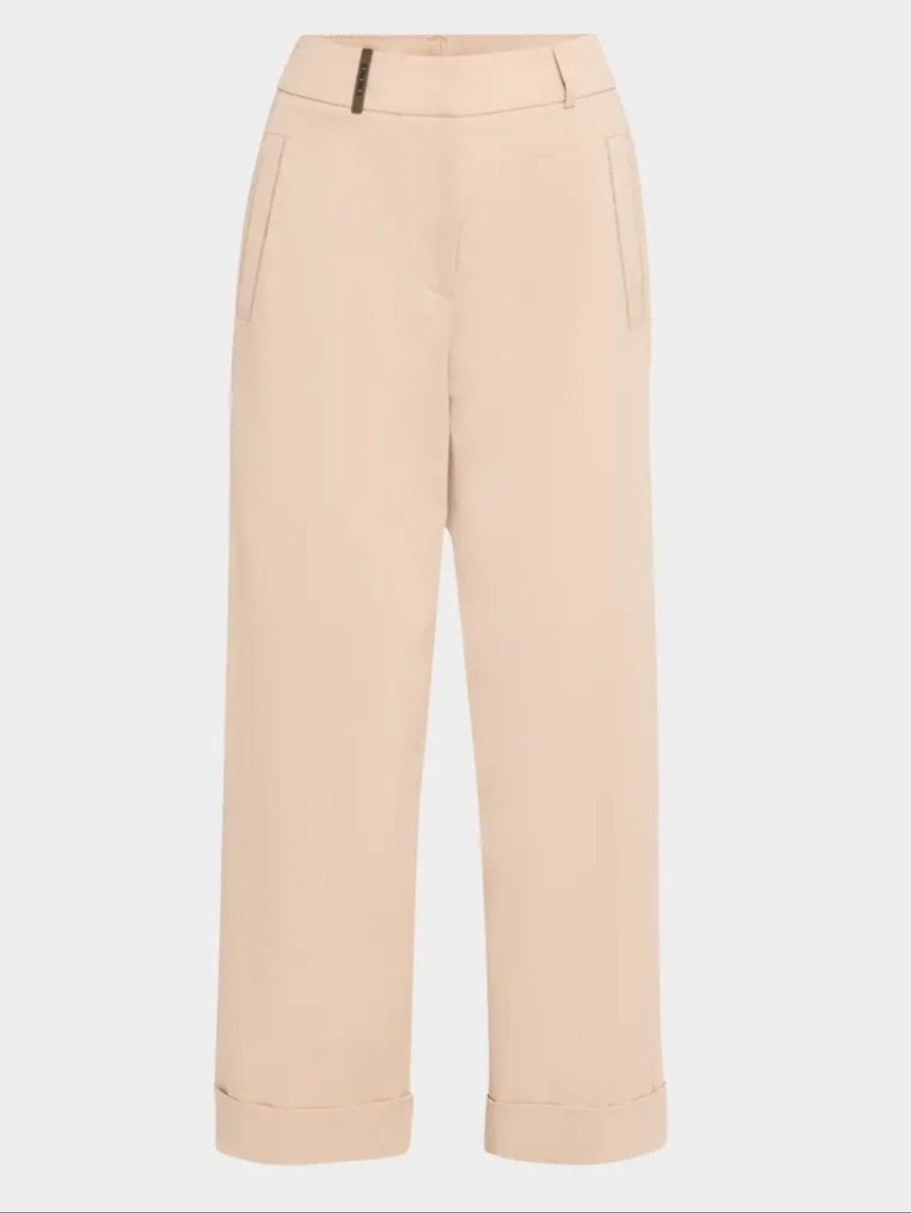 Peserico Cream Tailored Cotton Trousers